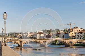 The Ponte alla Carraia bridge in Florence, Italy. photo