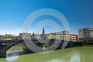 Ponte alla Carraia is a five-arched bridge spanning the River