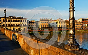 The Ponte alla Carraia over Arno river in Florence. photo