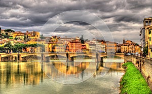 Ponte alle Grazie, a bridge in Florence photo