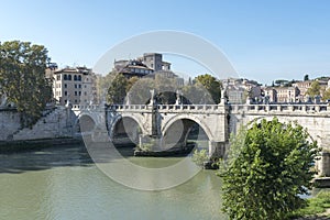 Ponte Cavour Bridge in Rome on the River Tiber, Italy