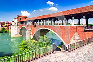 Ponte Copert in Pavia - Historical Lombardy in Italy photo