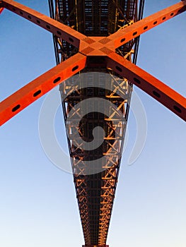 Ponte 25 de Abril Bridge Famous Architectural Sight Lisbon Portugal Landscape