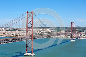 Ponte 25 de Abril in Lisbon, Portugal photo