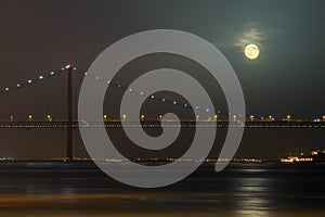 Ponte 25 de Abril moon photo