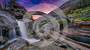 Ponte dei Salti Lavertezzo, Ticino, Switerzland