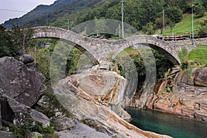 Ponte dei Salti, Roman stone brdige, Switzerland photo