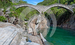 Ponte dei Salti,Valle Verzasca,Ticino Canton,Switzerland photo