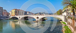 Ponte della Vittoria bridge in Verona, Italy photo