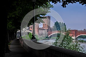 Ponte di Pietra in Verona, Italy