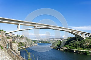 ponte infante dom henrique bridge in Porto Portugal