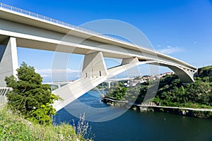 ponte infante dom henrique bridge in Porto Portugal