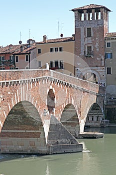 Ponte Pietra Bridge Verona Veneto Italy