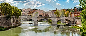 Ponte Principe Amedeo Savoia Aosta, famous bridge in Rome, near Vatican City