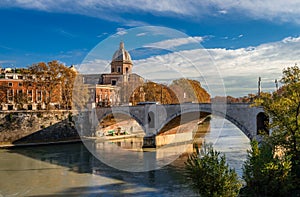 Ponte Principe Amedeo Savoia Aosta and Museo di arte sacra San Giovanni dei Fiorentini