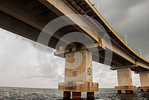 Ponte Rio Negro in Brazil. The Manaus Iranduba Bridge is a bridge over the Rio Negro that links the cities of Manaus and Iranduba photo
