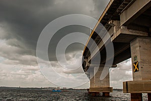 Ponte Rio Negro in Brazil. The Manaus Iranduba Bridge is a bridge over the Rio Negro that links the cities of Manaus and Iranduba photo
