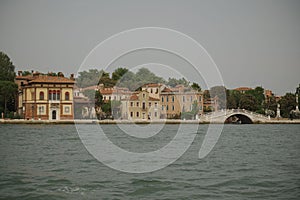 Ponte San Biasio delle Catene brigde over the grand canal in Venice, Italy