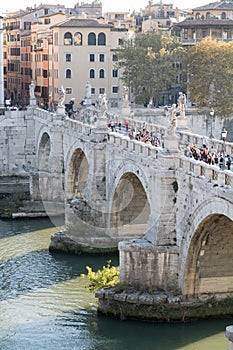 The Ponte Sant`Angelo bridge