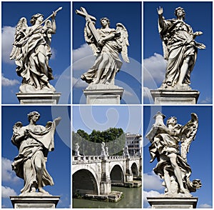 Ponte Sant Angelo, Rome, collage