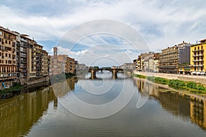 Ponte Santa Trinita Bridge in City of Florence, Tuscany