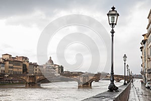 Ponte Santa Trinita Bridge; Florence; Italy