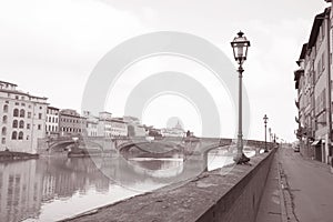 Ponte Santa Trinita Bridge and Lamppost, Florence