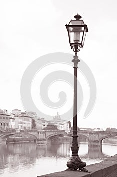 Ponte Santa Trinita Bridge and Lamppost, Florence
