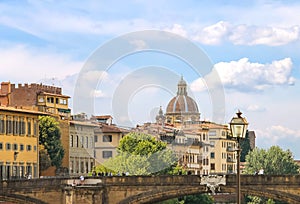 Ponte Santa Trinita bridge over the Arno river in Florence