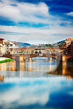 Ponte Santa Trinita bridge over the Arno River, Florence