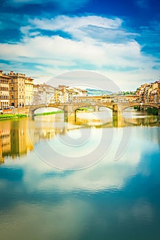 Ponte Santa Trinita bridge over the Arno River, Florence