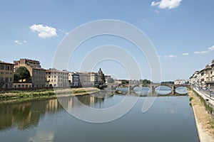 Ponte Santa Trinita in Florence over the Arno River photo