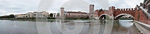 Ponte Scaligero bridge, Castelvecchio castle and Adige river in