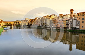 Ponte Vecchio bridge across Arno river