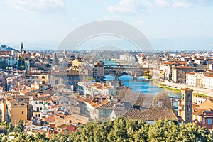 The Ponte Vecchio bridge in Florence day, Italy