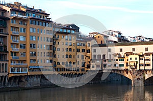 The Ponte Vecchio bridge in Florence, Italy