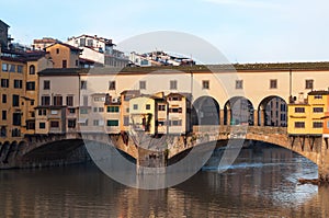 The Ponte Vecchio bridge in Florence, Italy