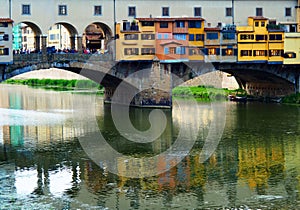 The Ponte Vecchio bridge in Florence, Italy.