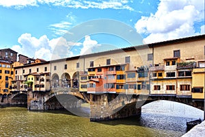 The Ponte Vecchio bridge in Florence, Italy