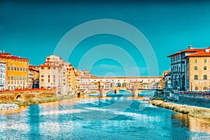 Ponte Vecchio is a bridge in Florence, located at the narrowest point of the Arno River, almost opposite the Uffizi Gallery.Italy