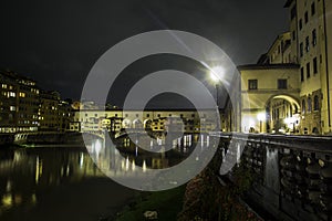 Ponte Vecchio, Florence, Italy. Night view