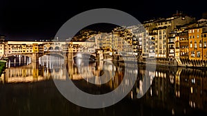 Ponte Vecchio at night in Florence, Italy