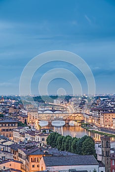 The Ponte Vecchio (Old Bridge) in Florence, Italy