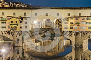 The Ponte Vecchio (Old Bridge) in Florence, Italy.