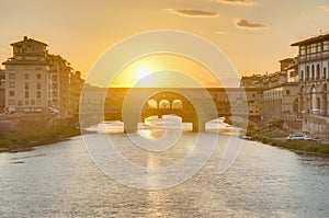 The Ponte Vecchio (Old Bridge) in Florence, Italy photo