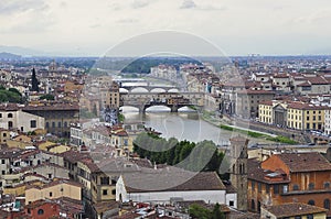 Ponte Vecchio Old Bridge over Arno river, Florence, Italy