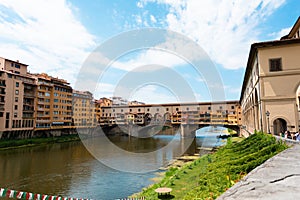 Ponte Vecchio over Arno river in Florence, Italy