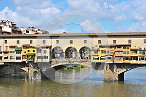Ponte Vecchio over Arno River, Florence, Italy, Europe.
