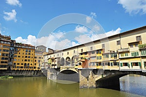 Ponte Vecchio over Arno River, Florence, Italy, Europe.