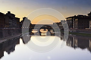 Ponte Vecchio at sunset